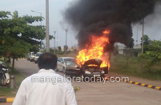 Mangalore Airport car fire